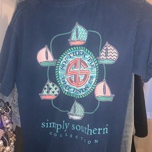 Simply Southern Navy Blue Short Sleeve